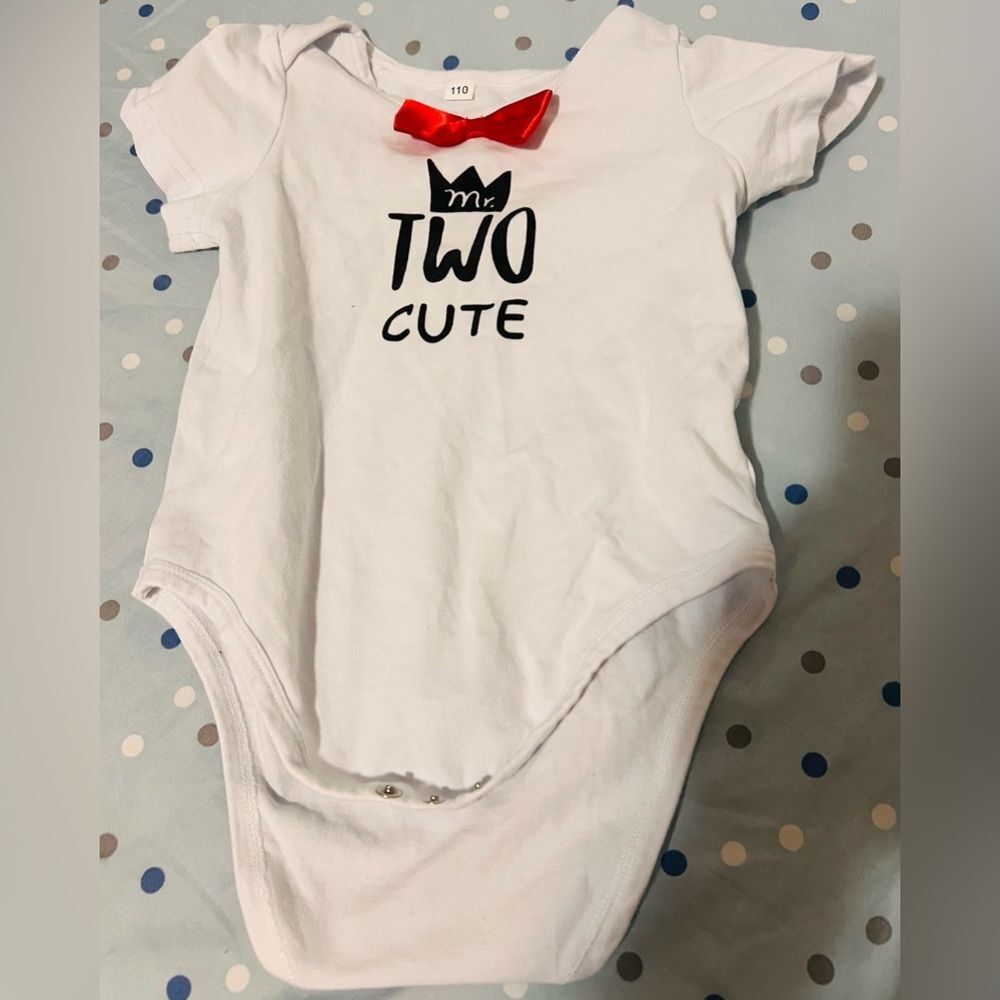 “Mr. TWO Cute” 2nd Birthday Top/Onesie – Size 2T/3T